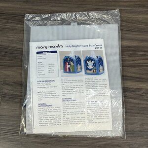 Mary Maxim Sealed Holy Night Nativity Tissue Box Cover Needlepoint Kit 20145